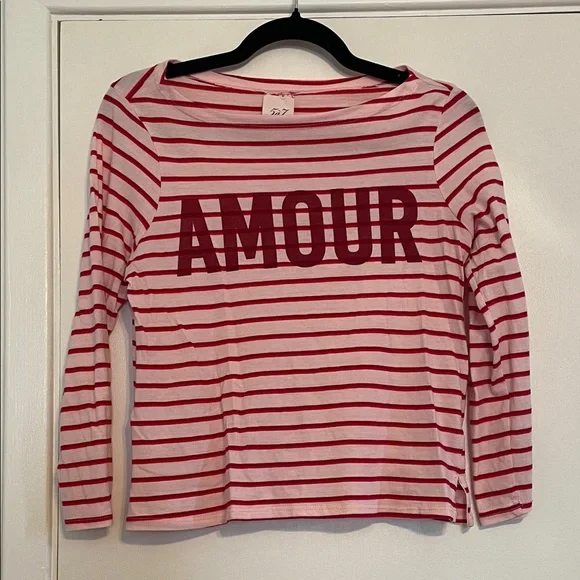 Cinq a Sept Red and Pink Striped 'Amour' Top - Picture 1 of 5